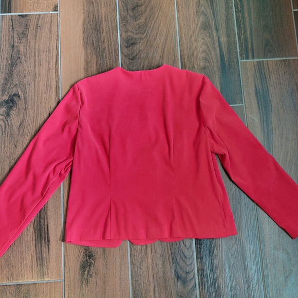 Leslie Fay Vintage Scalloped Bottom Blazer With Abstract Buttons Size 14 Petite - Picture 9 of 9